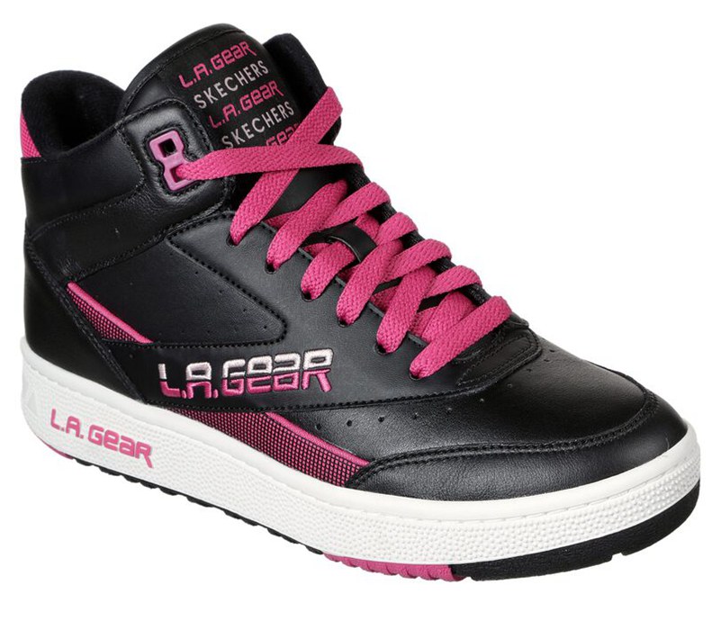 Skechers L.A. Gear: Hot Shots - Womens Sneakers Black/Pink [AU-UY7604]